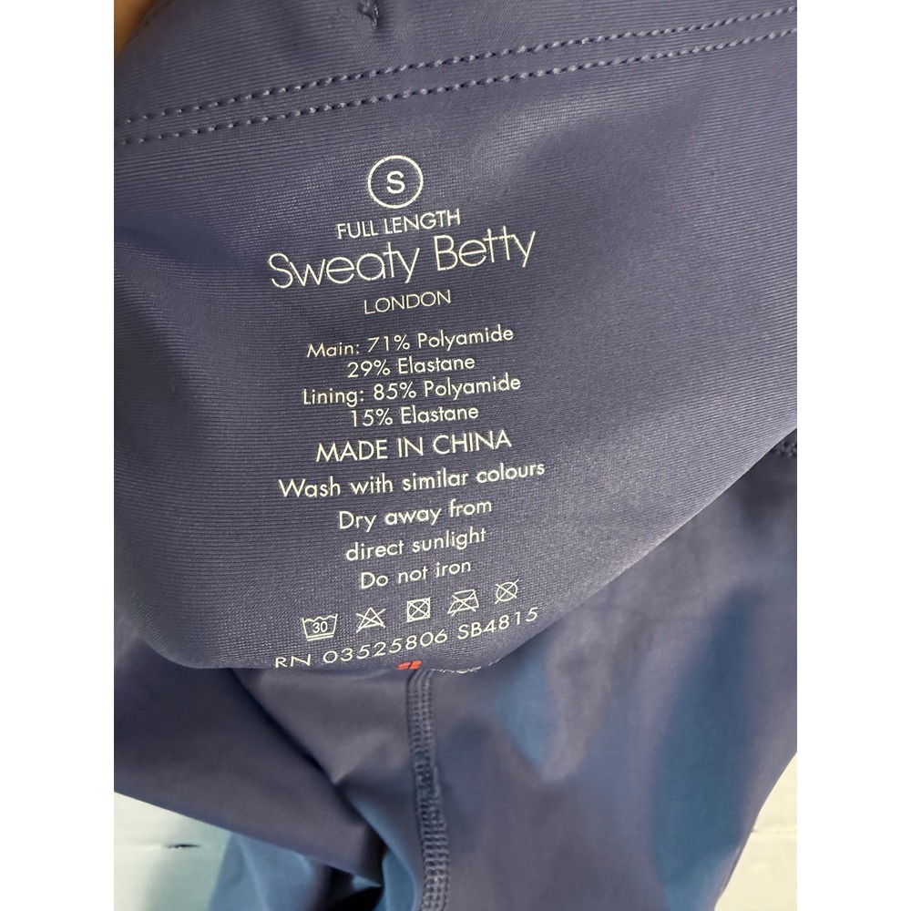Sweaty Betty Leggings and Biker Shorts Set Blue High Waisted Activewear Size S - Picture 6 of 16